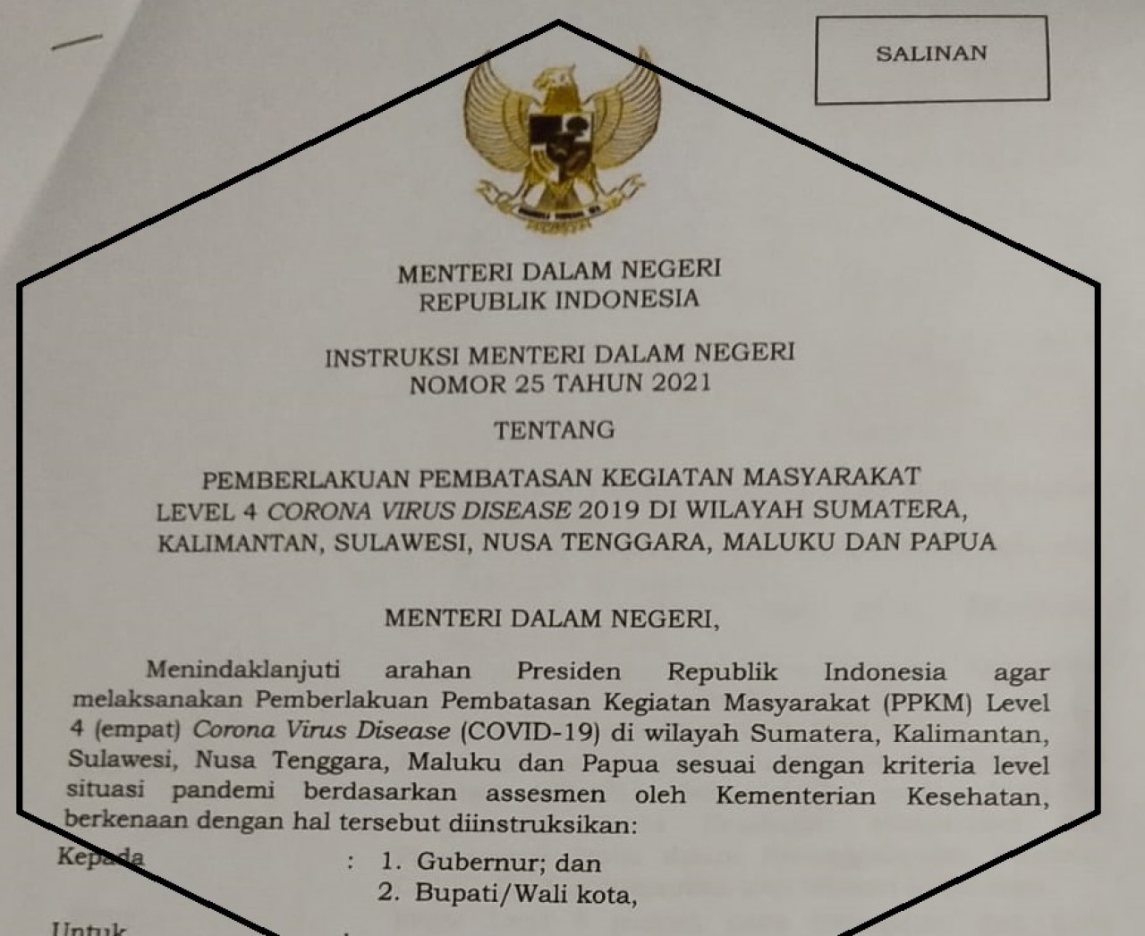 Inmendagri Terbit :Samarinda, Kutim, Kukar, Kubar dan PPU Resmi Masuk Katagori L4