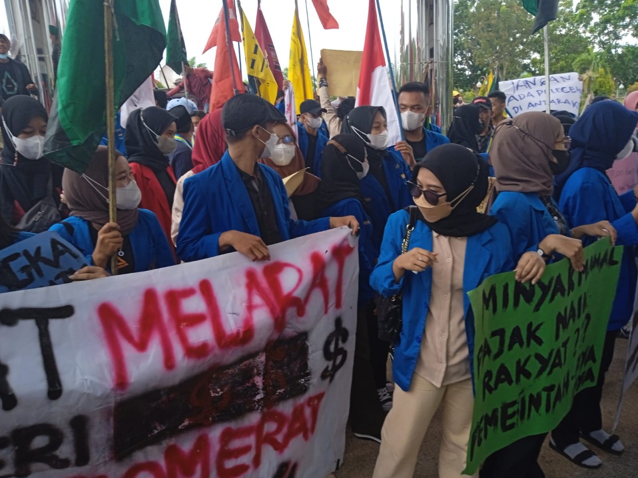 Mahasiswa Kutim Juiga Ikut Berdemo, Kritik Sejumlah Masalah Termasuk Banjir