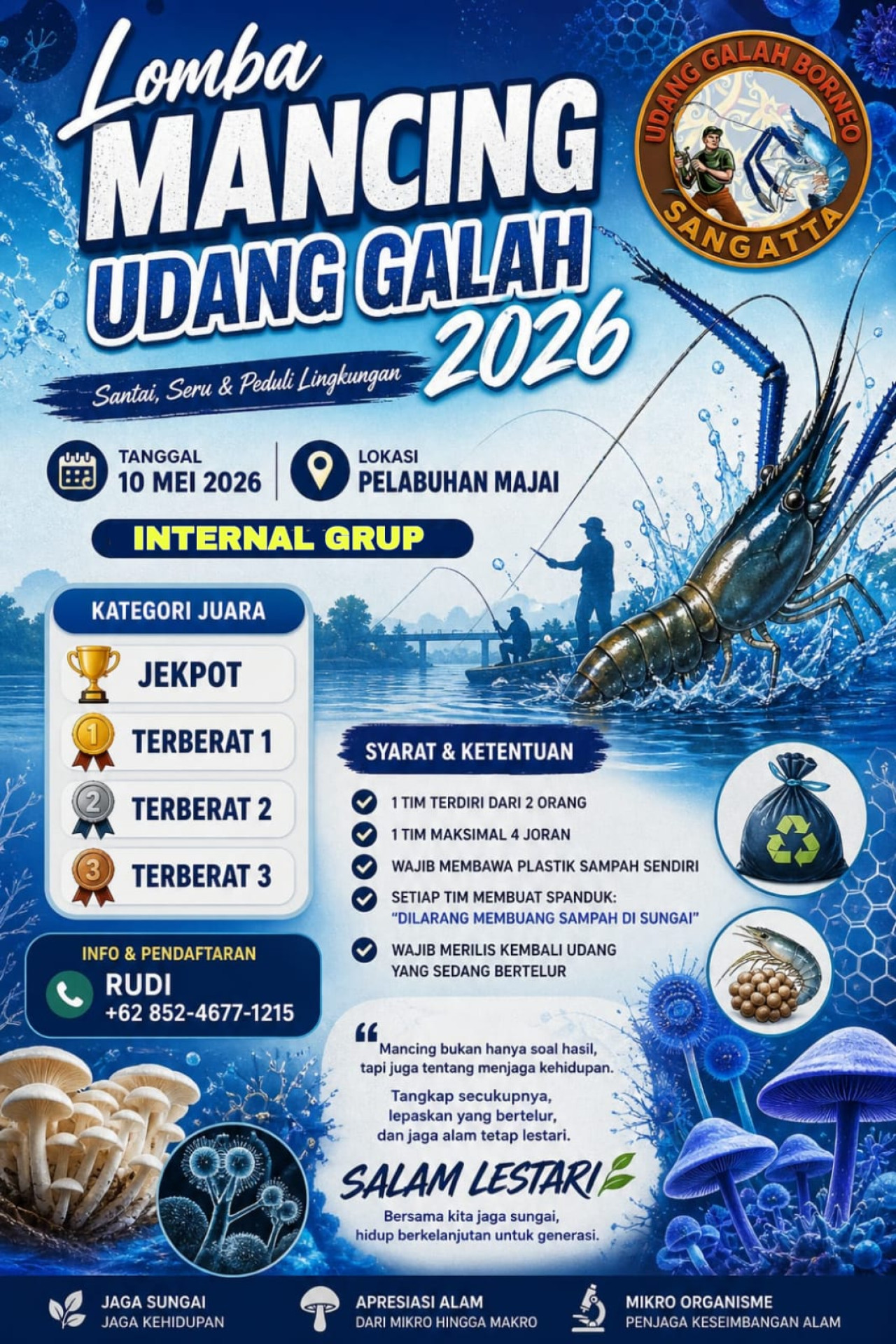 ayo ikut lomba mancing udang di sungai Sangatta