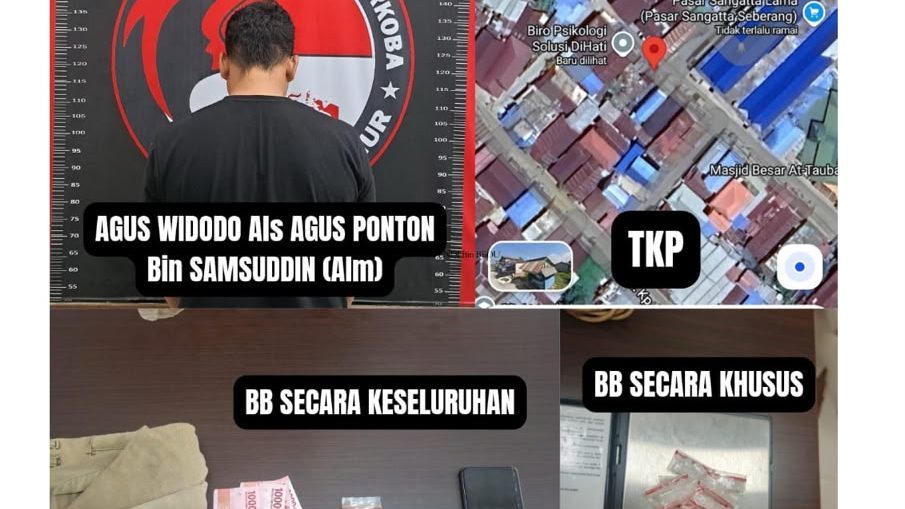 Mulai gelar  operasi antik Mahakam Satresnarkoba kutim bekuk 2 orang dekat Taman Baca