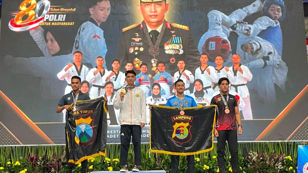 Bripda gabriel harumkan Polres Kutim di kejuaaran nasional  taekwonddo Kapolri Cup.