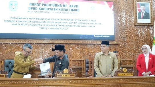 APBD KUTIM TAHUN 2027  capai Rp 6,7 T defisit Rp 600 juta.