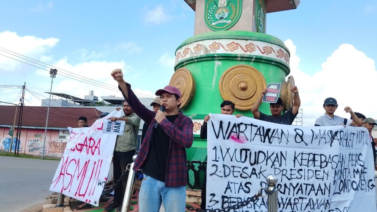 AKSI Damai Wartawan dan mahasiswa Kutim mulai begerak Tuntut  Presiden Prabowo