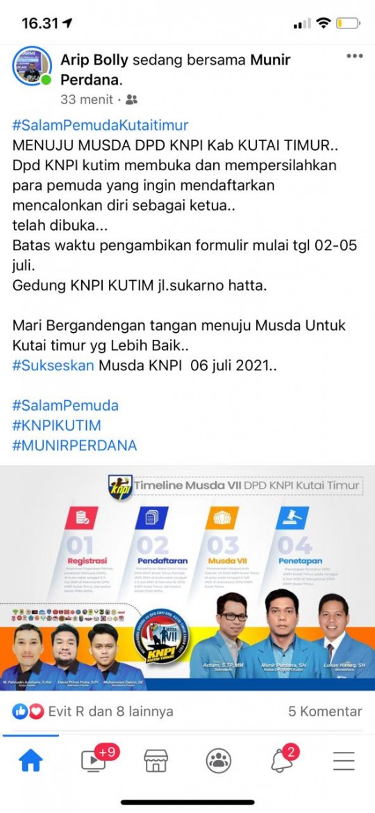 KNPI Kutim Kembali Gelar Musda?