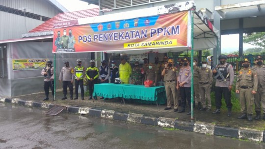 Satpol PP Kaltim Awasi Fasum Selama PPK Darurat