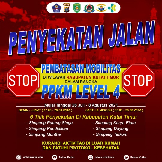 Pemkab Kutim Buat Sekat Dalam Kota, Kendaraan Dialihkan Dijalan Khusus