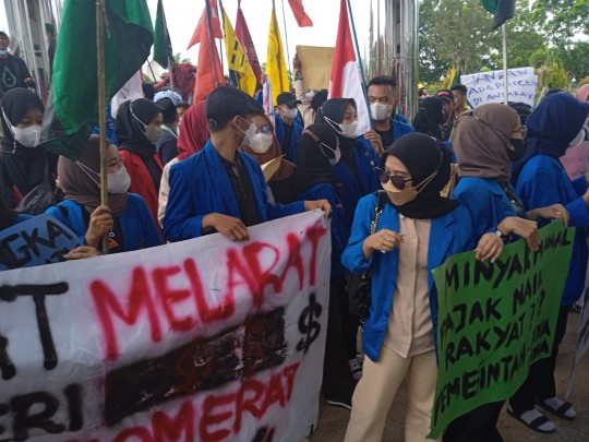 Mahasiswa Kutim Juiga Ikut Berdemo, Kritik Sejumlah Masalah Termasuk Banjir