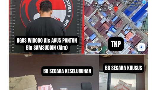 Mulai gelar  operasi antik Mahakam Satresnarkoba kutim bekuk 2 orang dekat Taman Baca