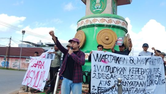 AKSI Damai Wartawan dan mahasiswa Kutim mulai begerak Tuntut  Presiden Prabowo