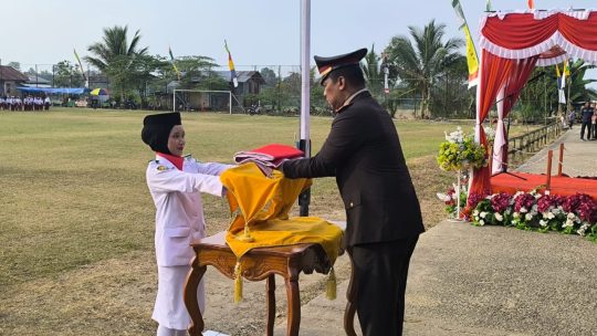 Semangat anggota Paskibra  Tetap tinggi meski tugas sore